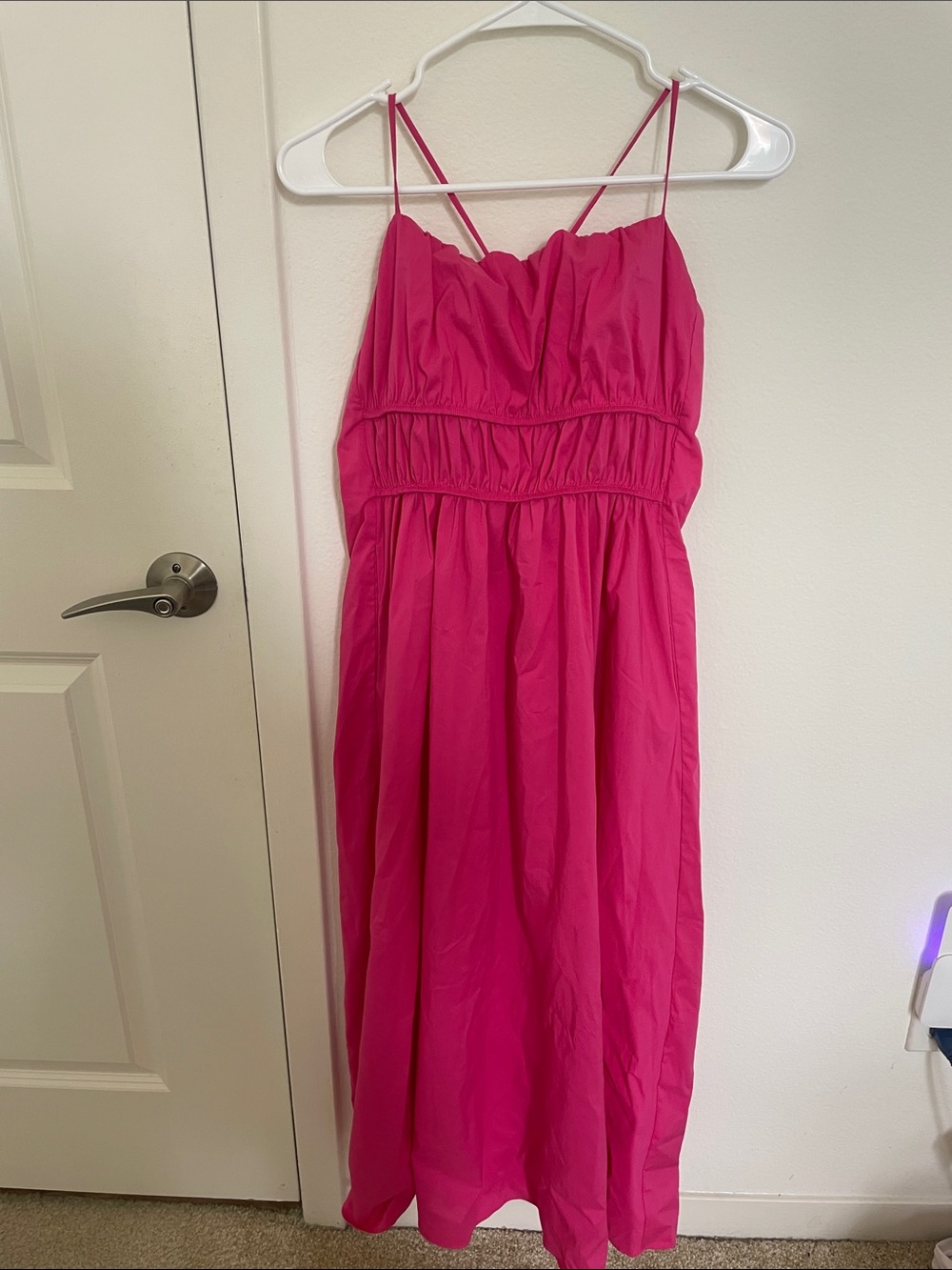 Lumiere Fuchsia Spaghetti Strap Maxi Dress